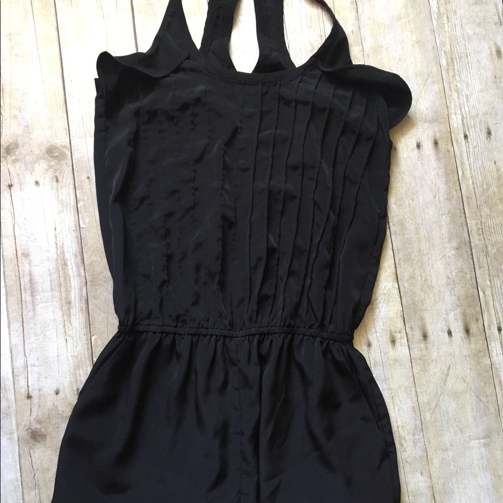 💎Aqua black sleeveless romper